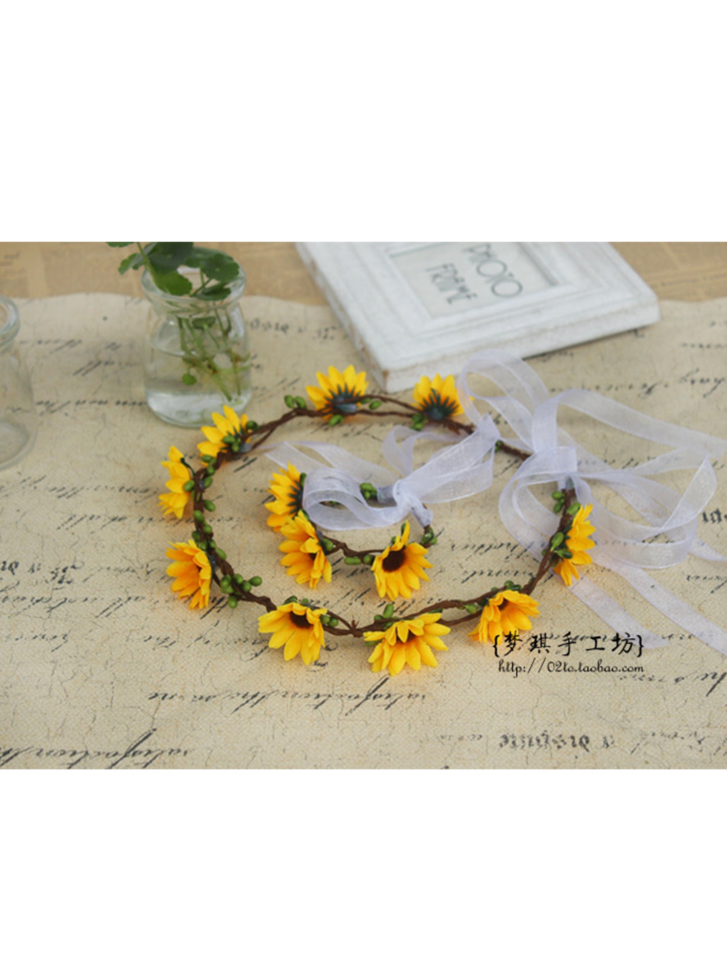 Handmade Artificial Flower Crown